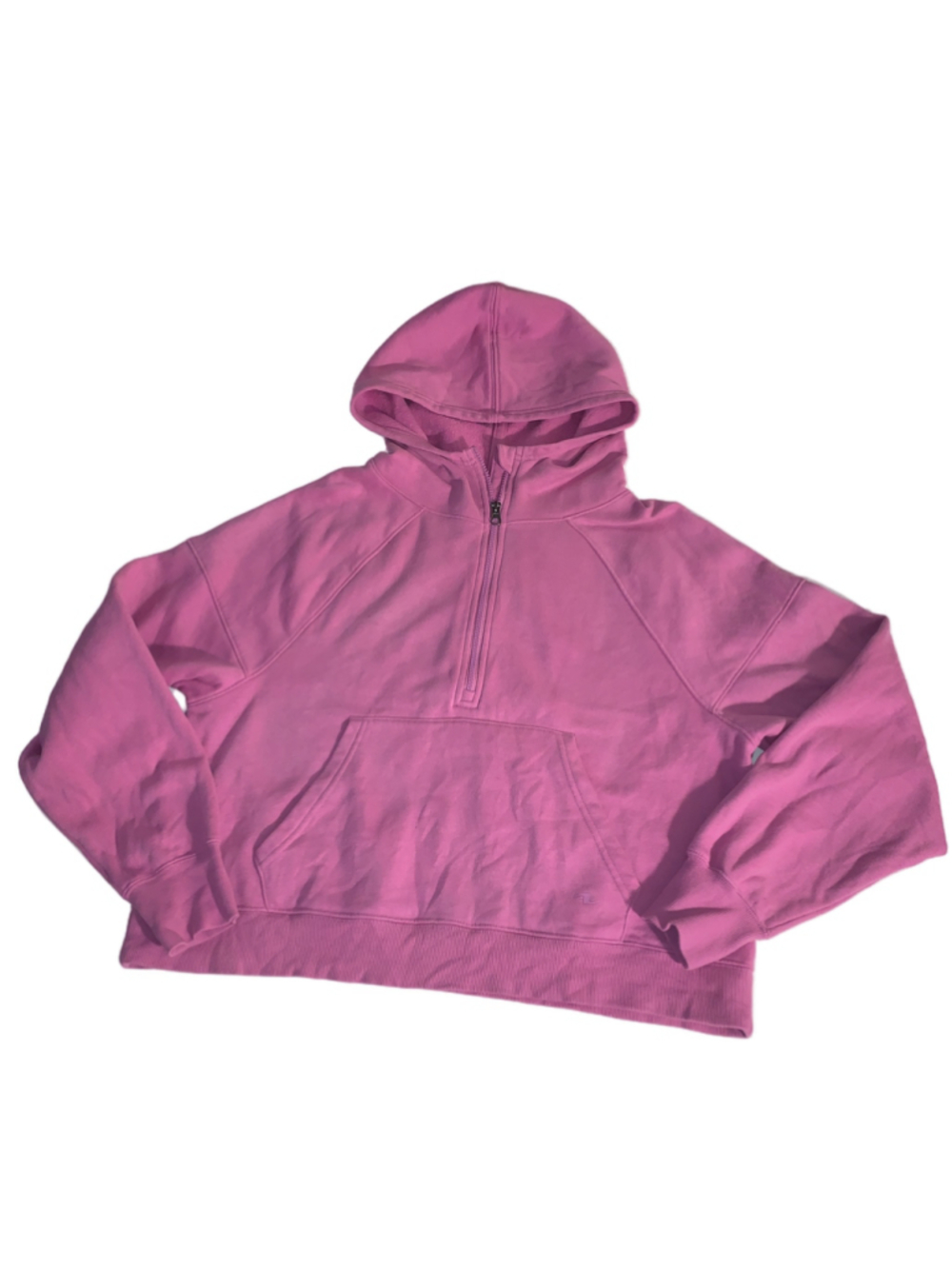 Women's Athletic Works Pink Quarter-Zip Hoodie L